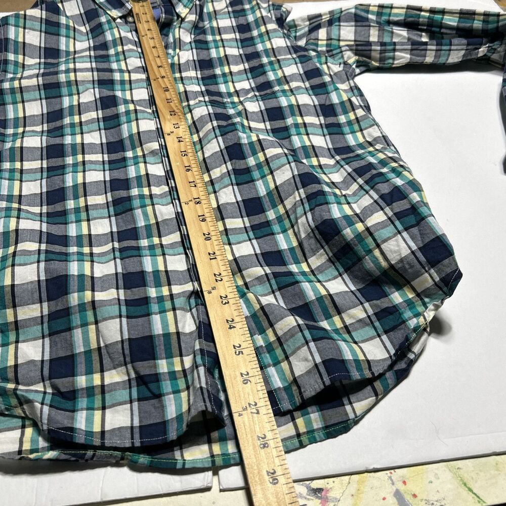 American Eagle Athletic Fit Sz. M Mens Casual Button-Down Shirt Blue/Green - Picture 13 of 14